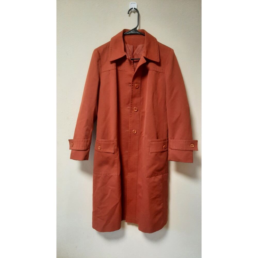 Forecaster of Boston Women Orange Trench Coat